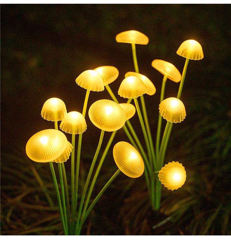 Solar Mushroom Jellyfish Lights - Outdoor Waterproof Garden Lawn Decorations