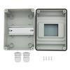 Fielect Circuit Breaker Box 5 Ways Distribution Protection Box ABS Plastic Transparent Cover Waterproof Distribution Box IP65, for Indoor Wall
