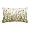 New Spring Flower Pillowcase Linen Printed Floral Sofa Cushion Cover Home Pillowcase