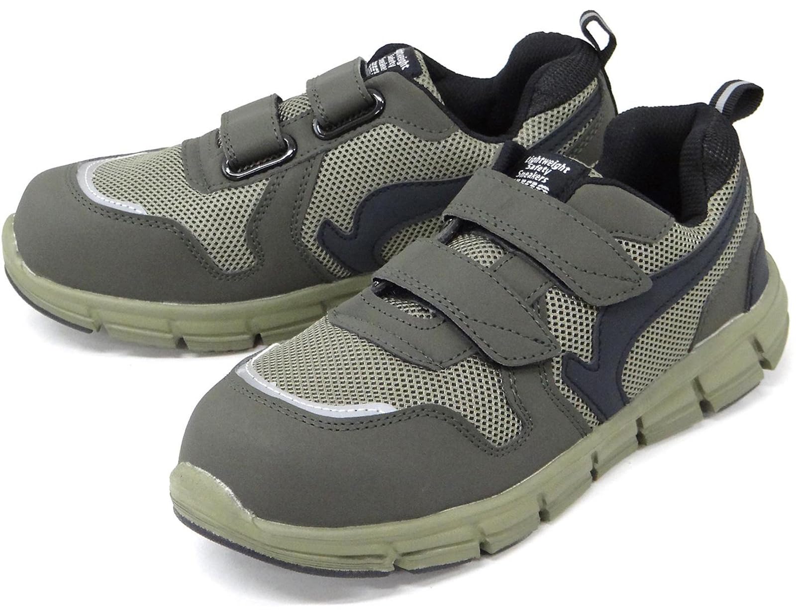 

Легкие защитные кроссовки с композитным подноском см [Rikioh], застежка на липучке, RS195, хаки, 26.5