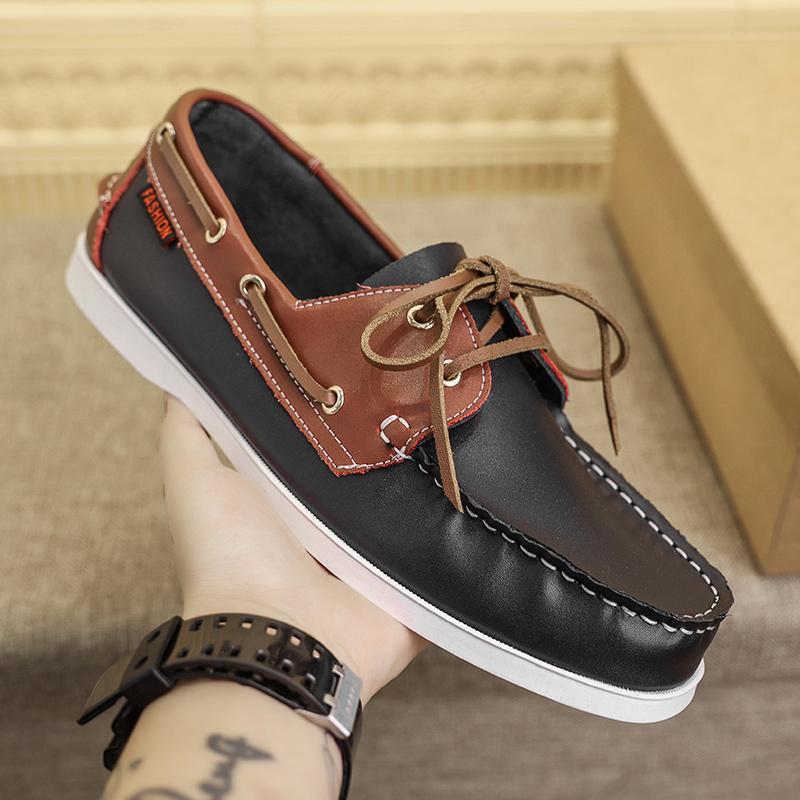 Italian Mens Casual Business Shoes Handmade Luxury Brand Formal Shoes Designer Large Size Leather Office Shoes Driving Mocassins