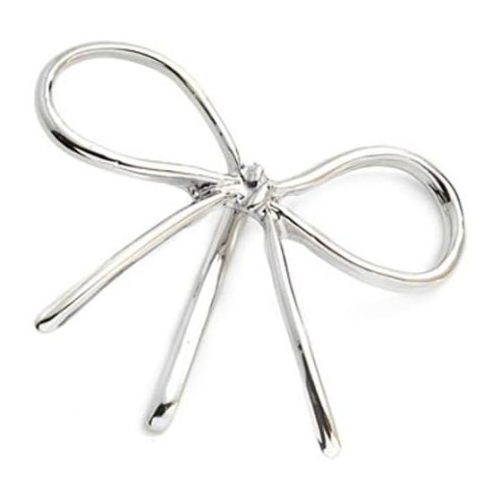 Ree&Mee Hair Accessories Ponytail Hook Hairpin Hair Barrette Hair Comb Kanzashi Ribbon 2. Silver