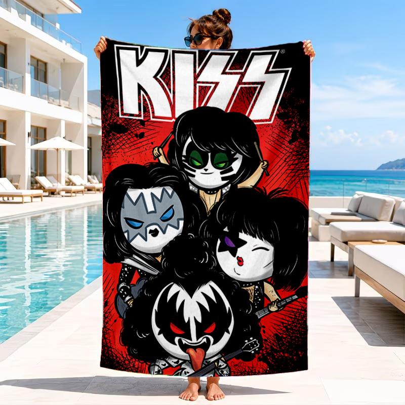 Rock music band Art Beach Towel, Microfiber Beach Towel, Perfect For Pool, Beach, Travel, Home Decor Beach Party Fan gifts