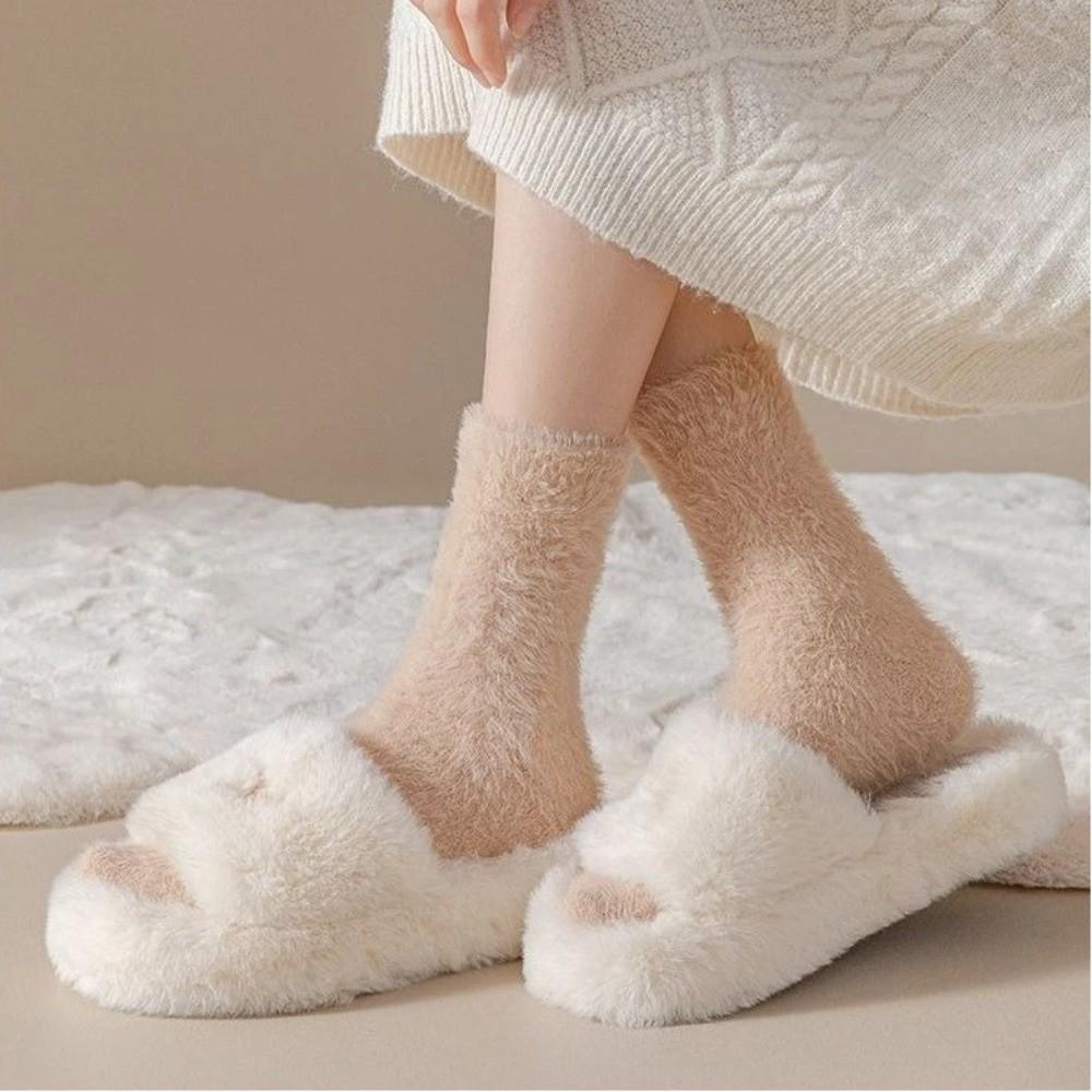 Thickened Fur Socks Keep Warm Short Tube Stockings Soft Winter Socks Winter
