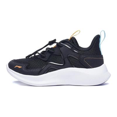 Li Ning Kinder Ling Yue 3.5 Bequeme Stoßdämpfende Strapazierfähige Low-Top Laufschuhe Kinder Laufschuhe Schwarz YKNT090-1
