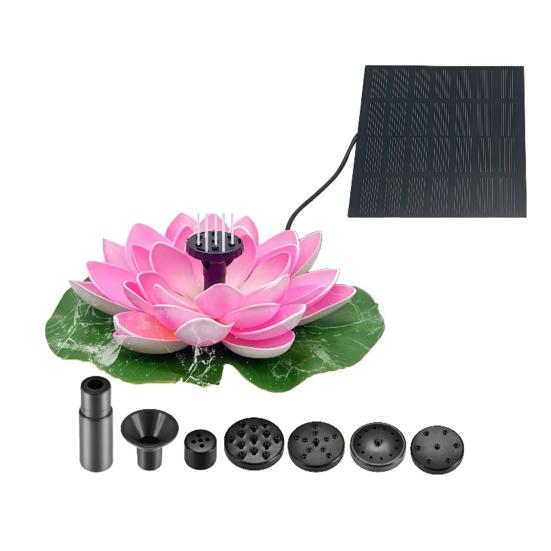 Lotus Solar Fountain Lotus Floating Fountain Solar Bird Bath Powered Fountain розовый