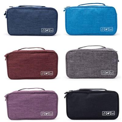 Zipper Closure Travel Underwear Storage Bag Cosmetic Wash Package Bag  Finishing Bags