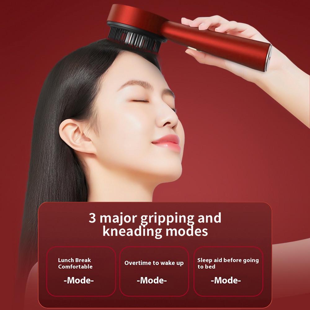 3 Modes Electric Massage Comb Portable Hair Follicle Red Light Laser Comb Multifunctional Head Essence Oil Applicator