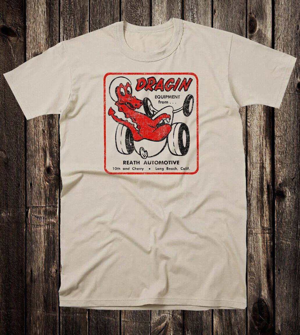 Hot Rod Tee T Shirt Drag Racing Dragin Reath Automotive Long Beach CA Speed Shop M