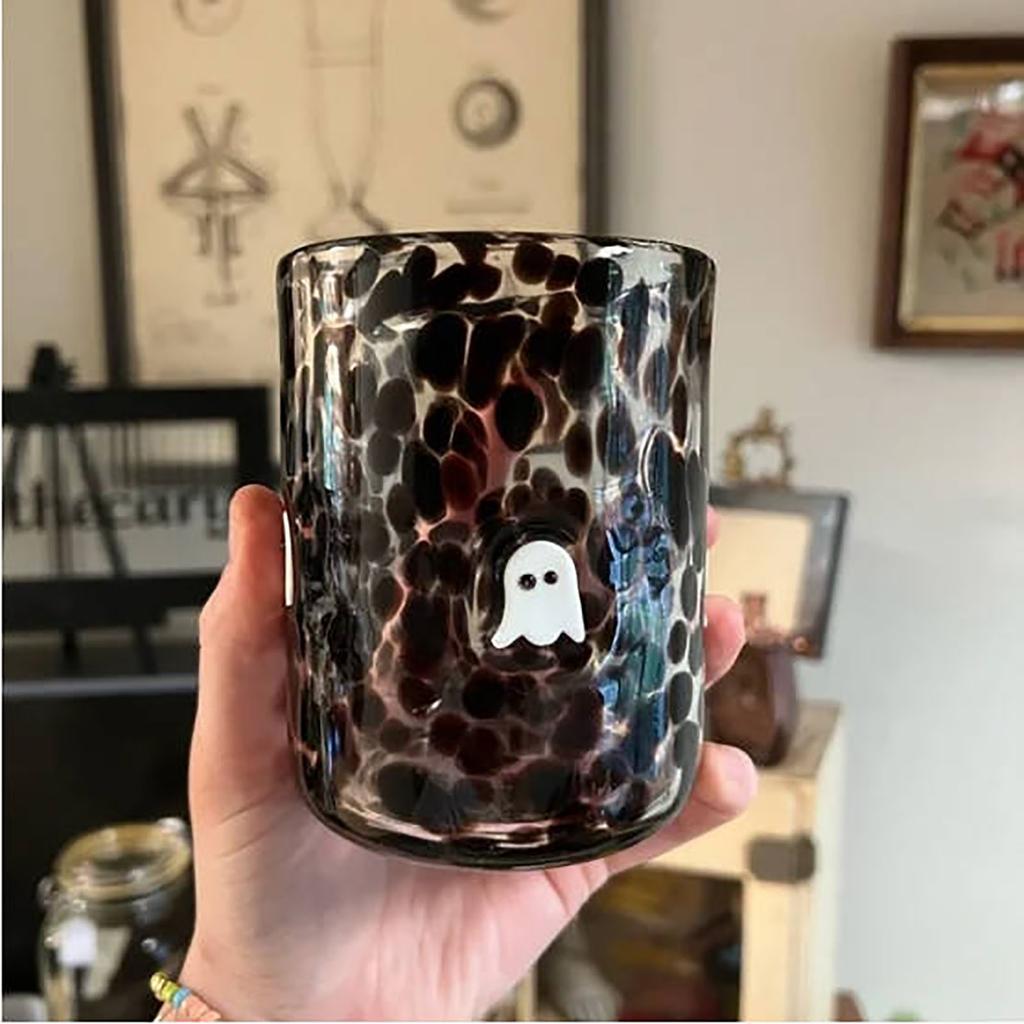 Halloween Glass Cups Juice Glass Old Fashioned Hand Blown Drinking Cups Cute Spooky Drinkware Gift Set For Halloween Party