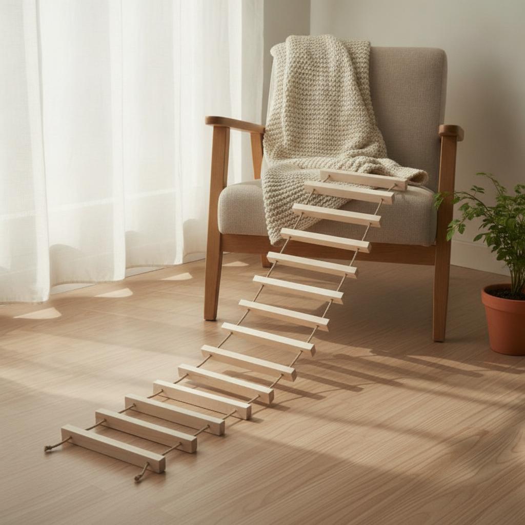 Pet Cat Soft Rope Ladder Climbing Frame Hammock Bed Sisal