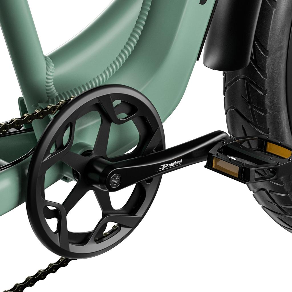 JOOBIKE JOO1 Electric Bike, 1000W Motor, 48V 17.5Ah Battery, 26×3.0'' Fat Tires, 7-Speed, Hydraulic Brakes, LCD Display, 90km Range, 45km/h, Green