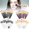 Makeup Brush Set 20pcs Synthetic Fiber Long Handle With Transparent Pouch For Daily Beauty Routine