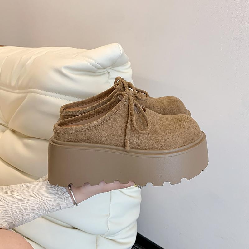 Fashion Aphixta Wedge Heel Woman Slipper Shoes Platform Slip on Women's Mules Concise Bow Decoration Luxury Brand Slides Designer Shoes