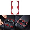 Red Carbon Fiber Water Cup Holder Frame Cover Trim For Tesla Model 3 -24