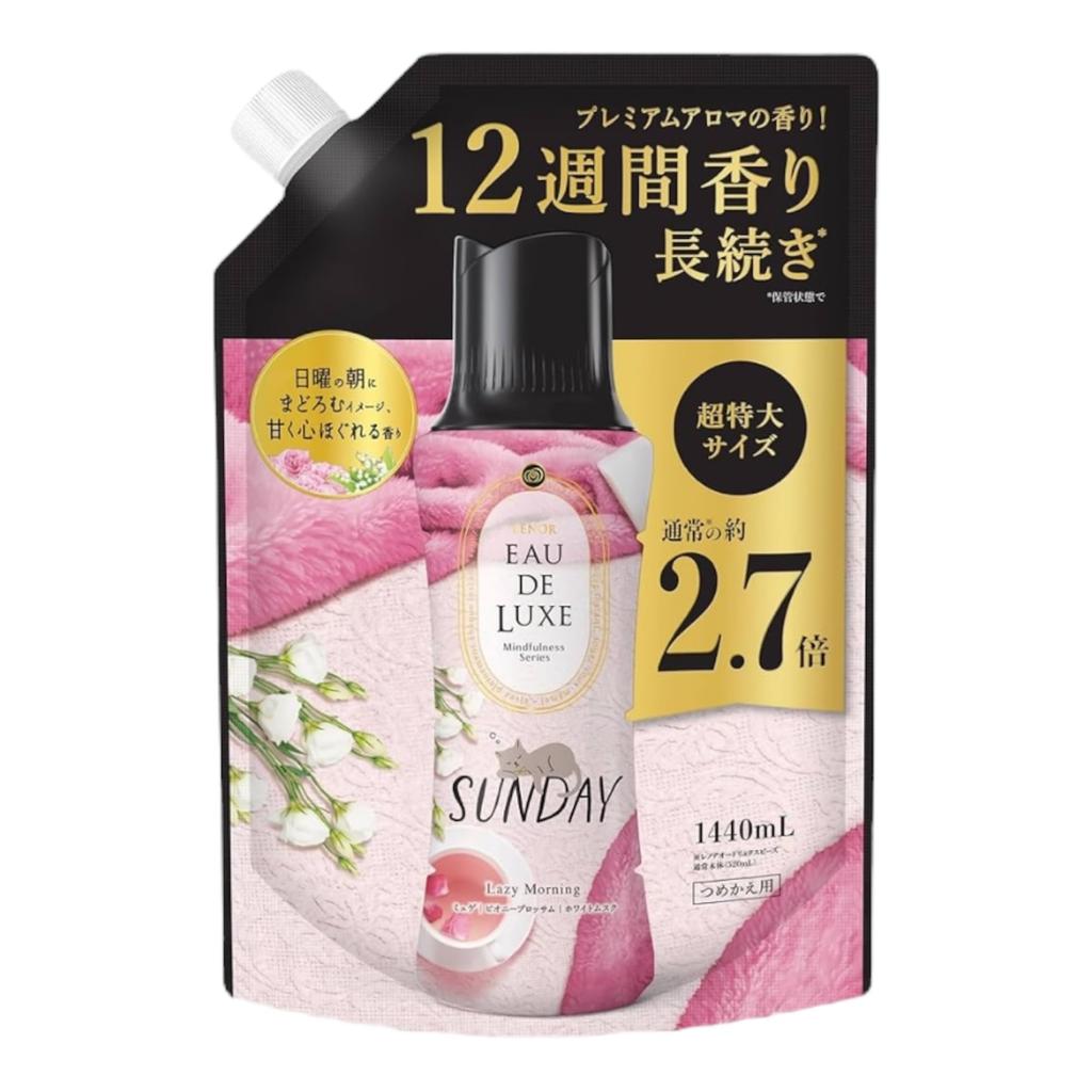 Lenor Eau de Luxe Fragrance Beads, Mindfulness Series, Sunday Refill, Large Capacity, Bulk Purchase (1440mL x 2)