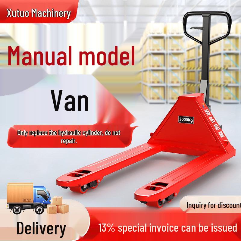 Hydraulic Manual Forklift Pallet Jack: Hand-Pulled Cart for 2 To 5 Tons Loading and Unloading