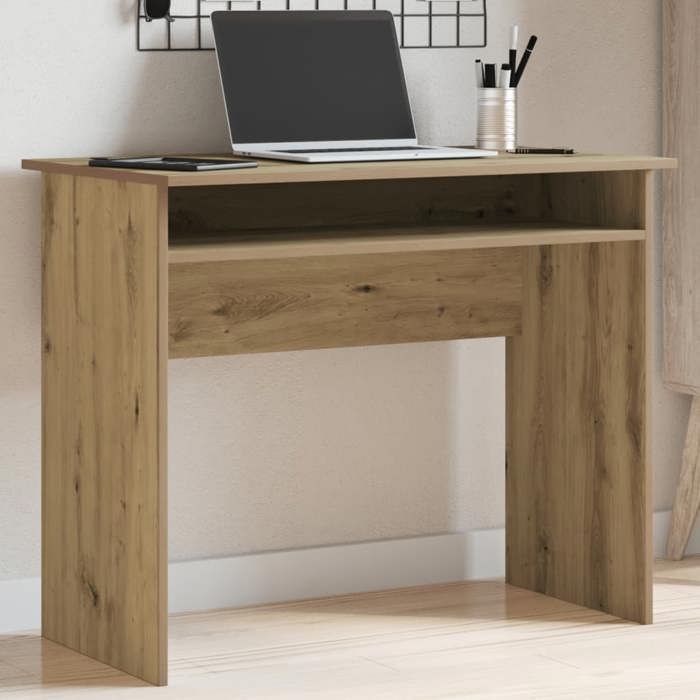 VidaXL Desk Artisan Oak 90x50x74 Cm Engineered Wood, Writing Desk, Computer Desk, Home Office Desk, 855977