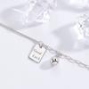 Lucky Square Necklace Women'S Niche Exquisite Fashion Splicing Bell Good Luck Pendant Necklace Premium Durable