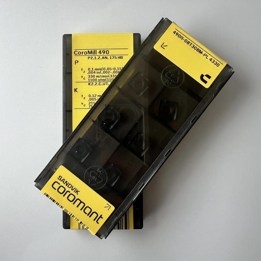 Original Sandvik / 490R-08T308M-PL 4330 CNC Lathe Carbide Blade Tool 10 Pcs