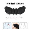5 Pairs Anti-slip 4D Sponge Heel Pads Butterfly Wing Black Shoe Inserts Invisible Thickened Foot Pads Anti-wear Care