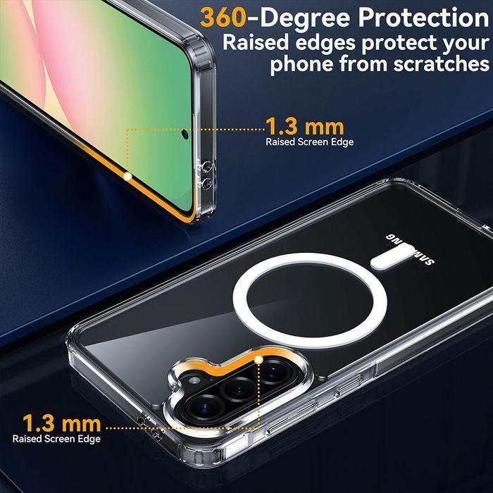 Case for Samsung Galaxy A57 5G, Shockproof Protection with Magnetic Ring - 2 Tempered Glasses