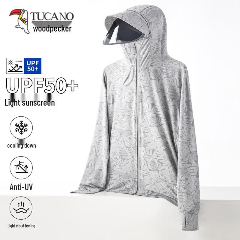 TUCANO Men s UPF50+ Sun Protection Ice Silk Hooded Jacket XL