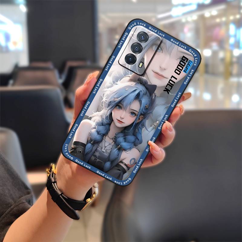 Anti-dust Full Wrap Phone Case For VIVO IQOO Z5 Silicone Protective Cartoon Durable Cover Fashion Design Anti-knock TPU