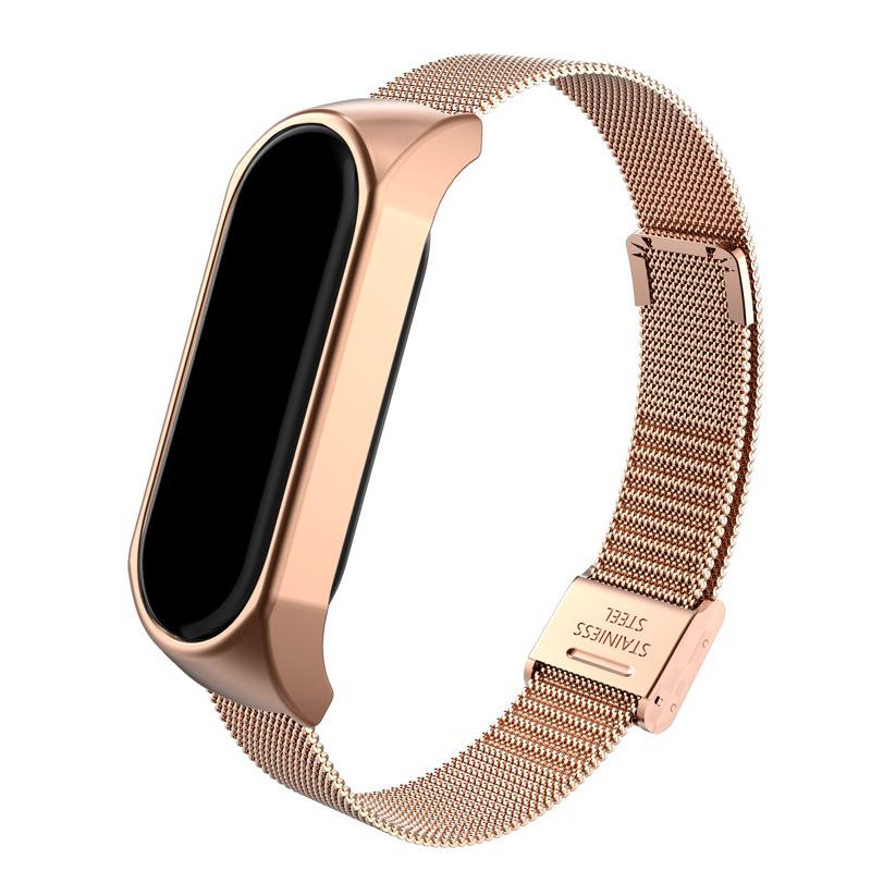 

Магнитный ремешок для Xiaomi 8 7 Mi Band 3 4 5 6 7 8, металлический браслет на запястье, сменный ремешок для часов Mi Band 8 7 6 5 4 3, браслеты For Mi Band 3 4 5 6 золотой