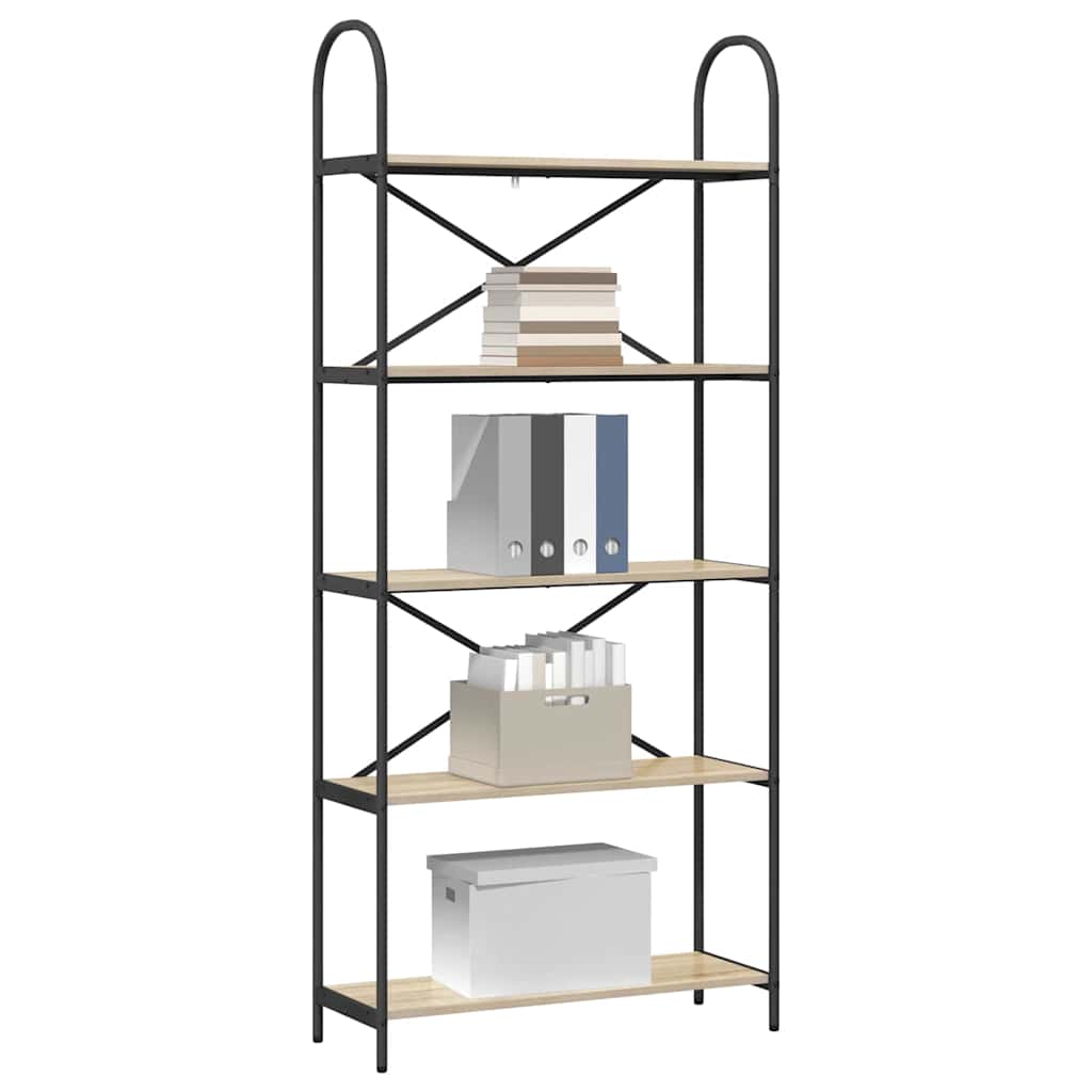 Bookshelf Sonoma Oak 80 x 30 x 183 cm Particleboard