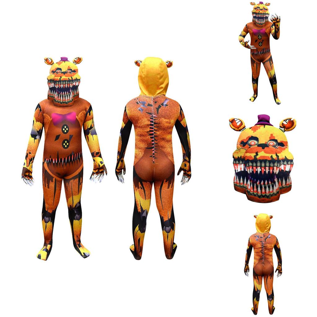 Five Nights At Freddy's Cosplay Costume For Kids Soft Milk Silk Fabric Siamese Suit Halloween Masquerade Suit