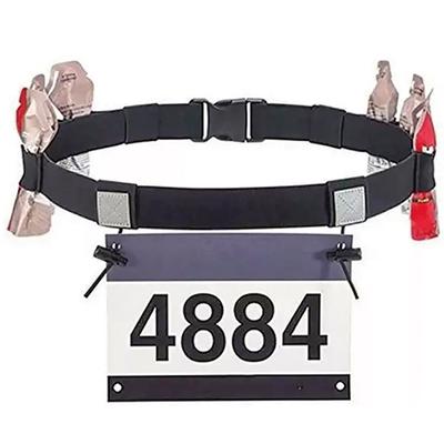 Outdoor Running Waist Belt Triathlon Marathon Race Number Belt with Gel Holder Cloth Belt Motor Gym Fitness Sport Accessories