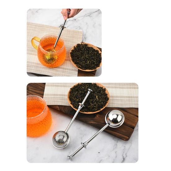 2/4Pcs Stainless Steel Tea Ball Long Handle Fine Mesh Tea Infuser Filter Strainer Food Grade Loose Leaf Steeper Tea Lovers Gifts