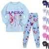 Children's Fashion Suit Skirt Round Neck Long Sleeve Top Pants