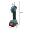 21V Electric Pruning Shears Cordless Pruner with Powerful Brushless Motor 3cm Diameter Cutting LCD Display 2Pcs 2000mAh