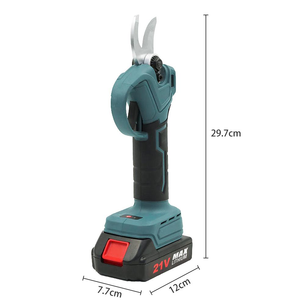 21V Electric Pruning Shears Cordless Pruner with Powerful Brushless Motor 3cm Diameter Cutting LCD Display 2Pcs 2000mAh