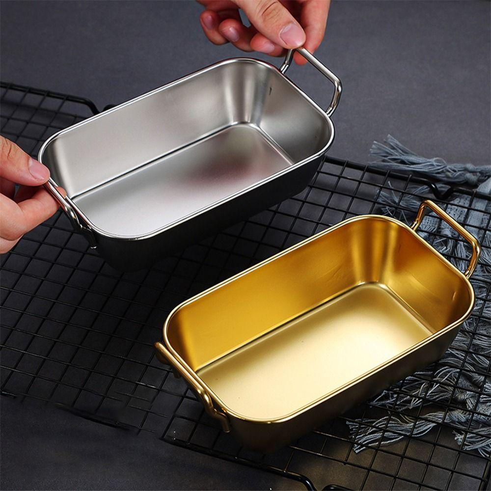 Silver Gold Fried Food Trays Stainless Steel French Fries Plate Durable Snack Basket  Hot Pot
