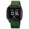 Forrader Men's Waterproof Digital Sports Watch with Alarm, Countdown Timer, Dual Time, Stopwatch, 12/24H LED Backlight, Green/Black Strap