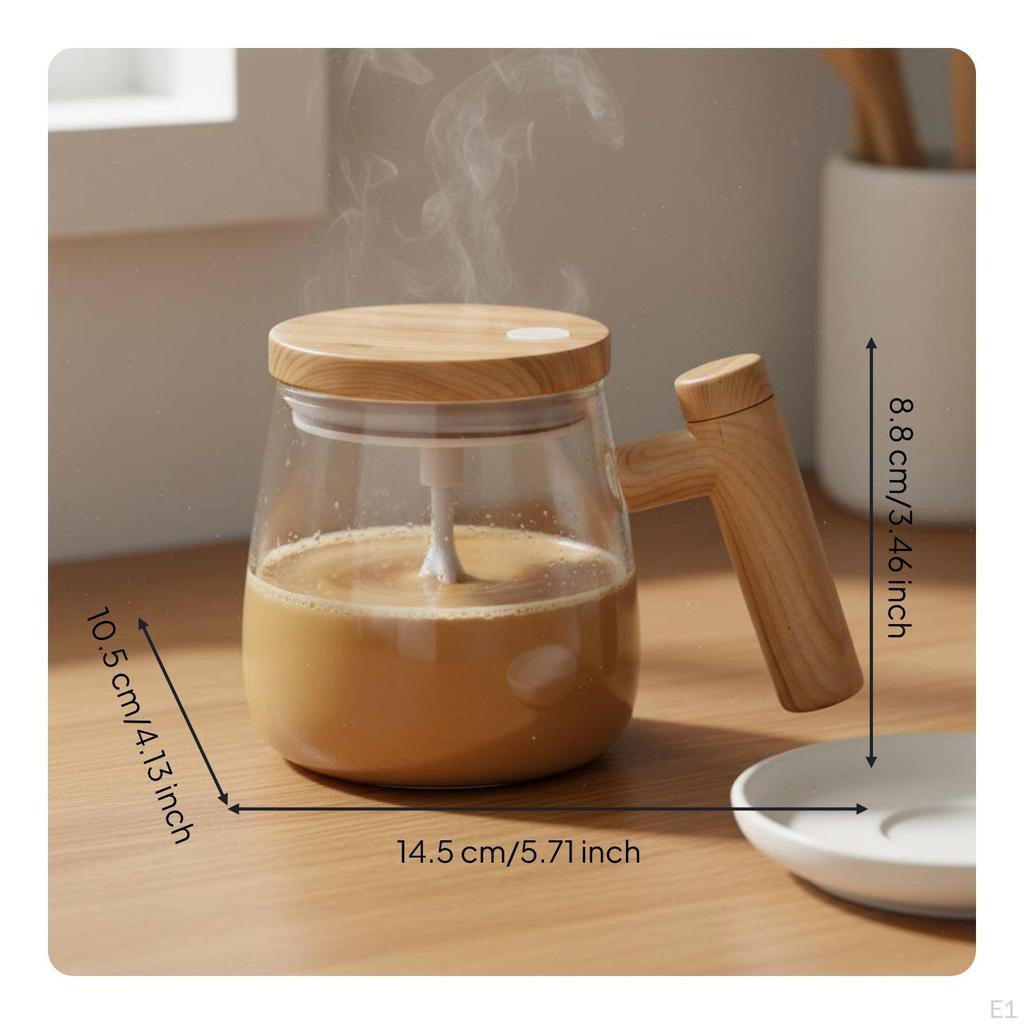 Automatic Mixing Cup QuickActivation AutoStirring Mug Powered Electric Stirring Glass for Office,