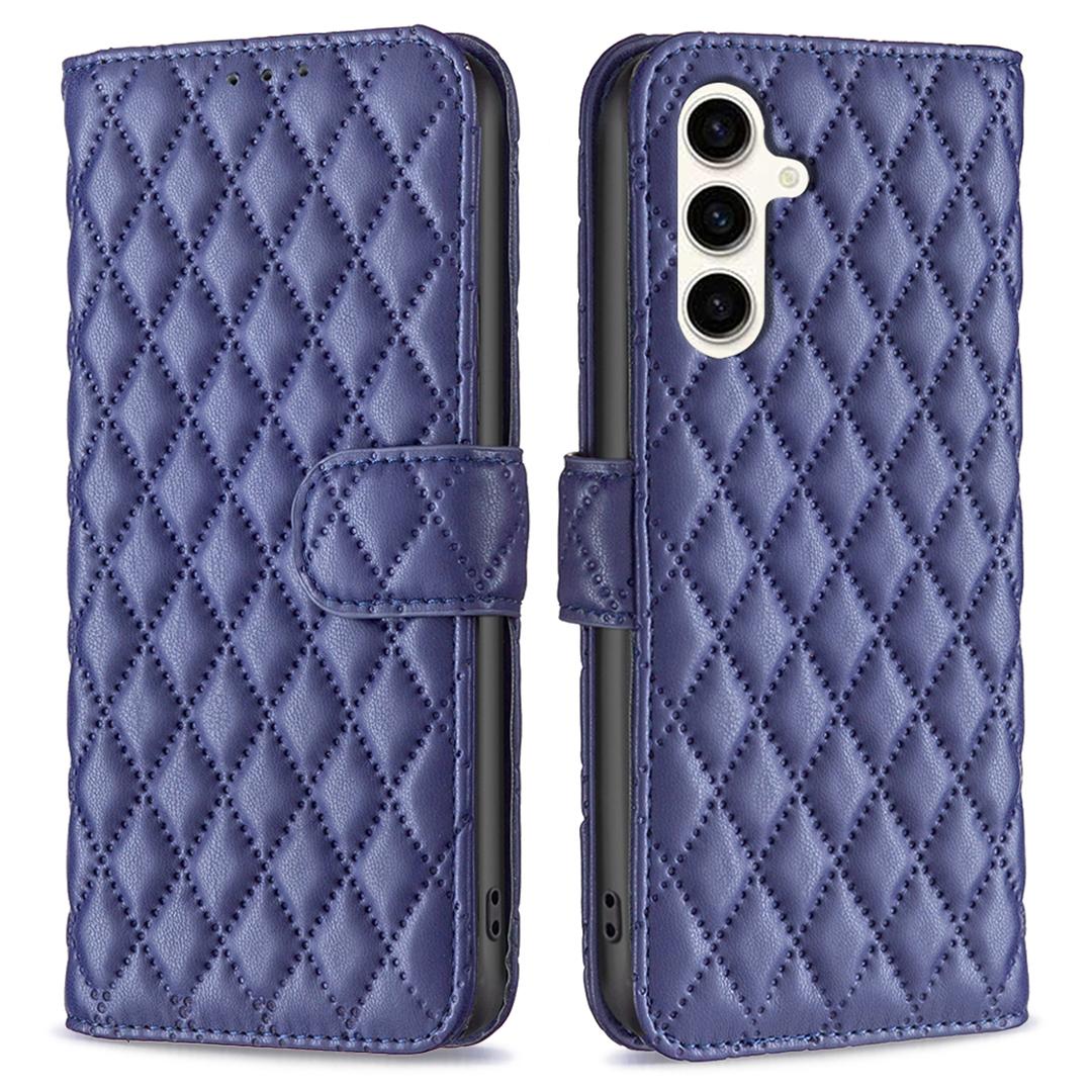 

BINFEN COLOR BF Style-14 для Samsung Galaxy S23 FE Противоударный чехол для телефона Кожаный кошелек-подставка Blue