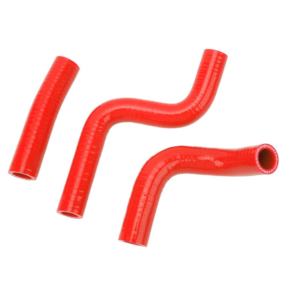 3PCS Silicone Radiator Coolant Hose Pipe Kit Stable Connection Leak Proof Heat Resistant Fit For KX80 KX85 KX100 Red