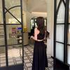 Neck Waist Suspender Dress Women's Summer New High-end Temperament Waist Thin Girl First Love Long Skirt