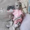 14’’ Lifelike Alien Baby Cuddle for Doll Reborn Simulation Toy Lovely Heavyweight for Doll for w/ 3D Skin Kids Birthday