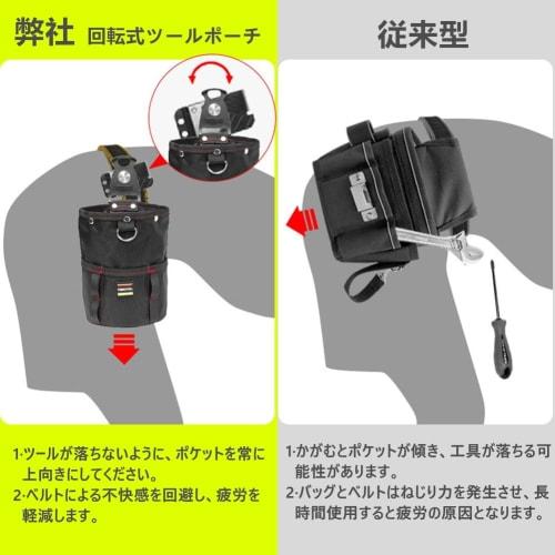 Electrician's Waist Bag with Detachable Tool Holder, Spring Closure, Quick Clip Attachment, Drop Prevention, High-Density Waterproof Oxford Fabric, Mu