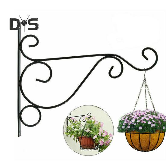 Kovový nástěnný hák Nástěnný háček na zavěšení rostlin se šrouby Odolný hák na květinové koše Krmítka pro ptáky Zvonkohra Dveřní plot