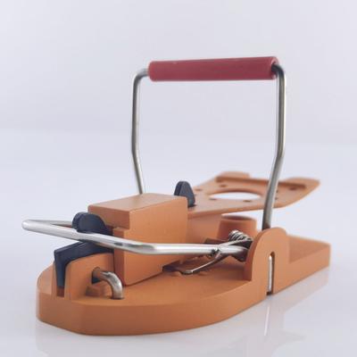 Trappola per topi riutilizzabile, alla moda, antigraffio, resistente alla corrosione, arancione, per la casa