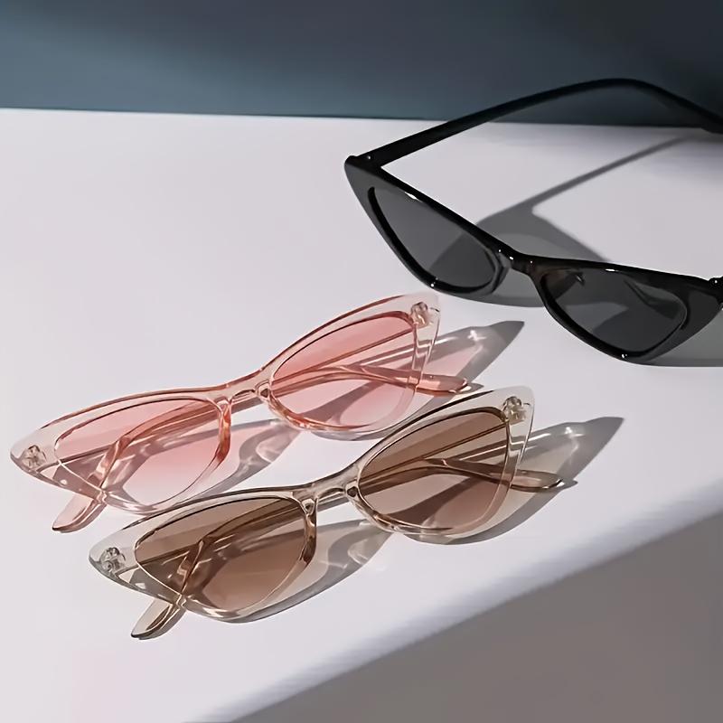 3PCS Dopaamine Cat Eye Frame Glasses Unisex Simple Design for Daily Wear And Photography