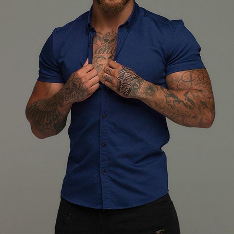 Men's Backless Button Up Shirt