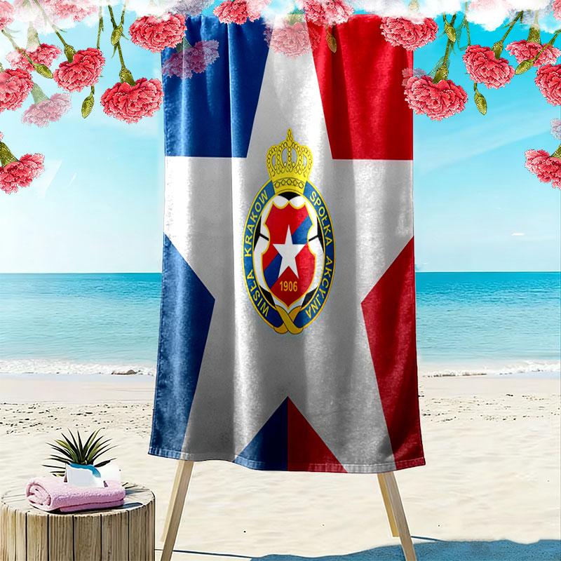 Wisła poster Print Beach Towel, Large Soft Quick Dry Towel for Beach Camping Swimming