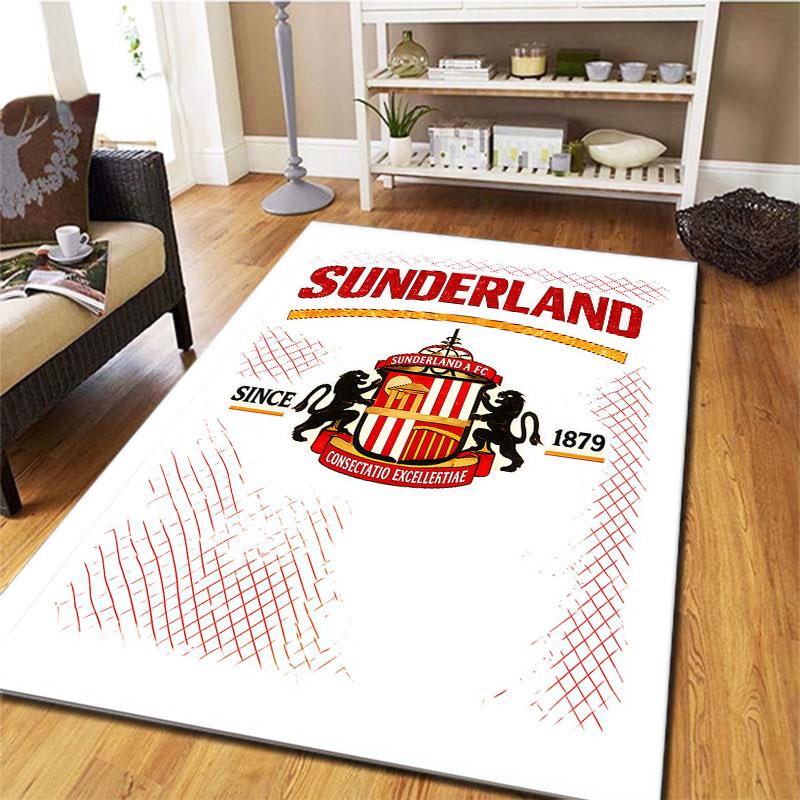 Sunderland Association Football Club Carpet Rug for Living Room Bedroom Home Sofa Decoration,Kids Play Non-slip Floor Mat
